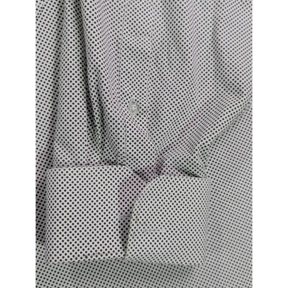 Stacy Adams Size 4XL 20 34/35 Reg Fit Sergio Dots White Dress Shirt - Picture 9 of 13
